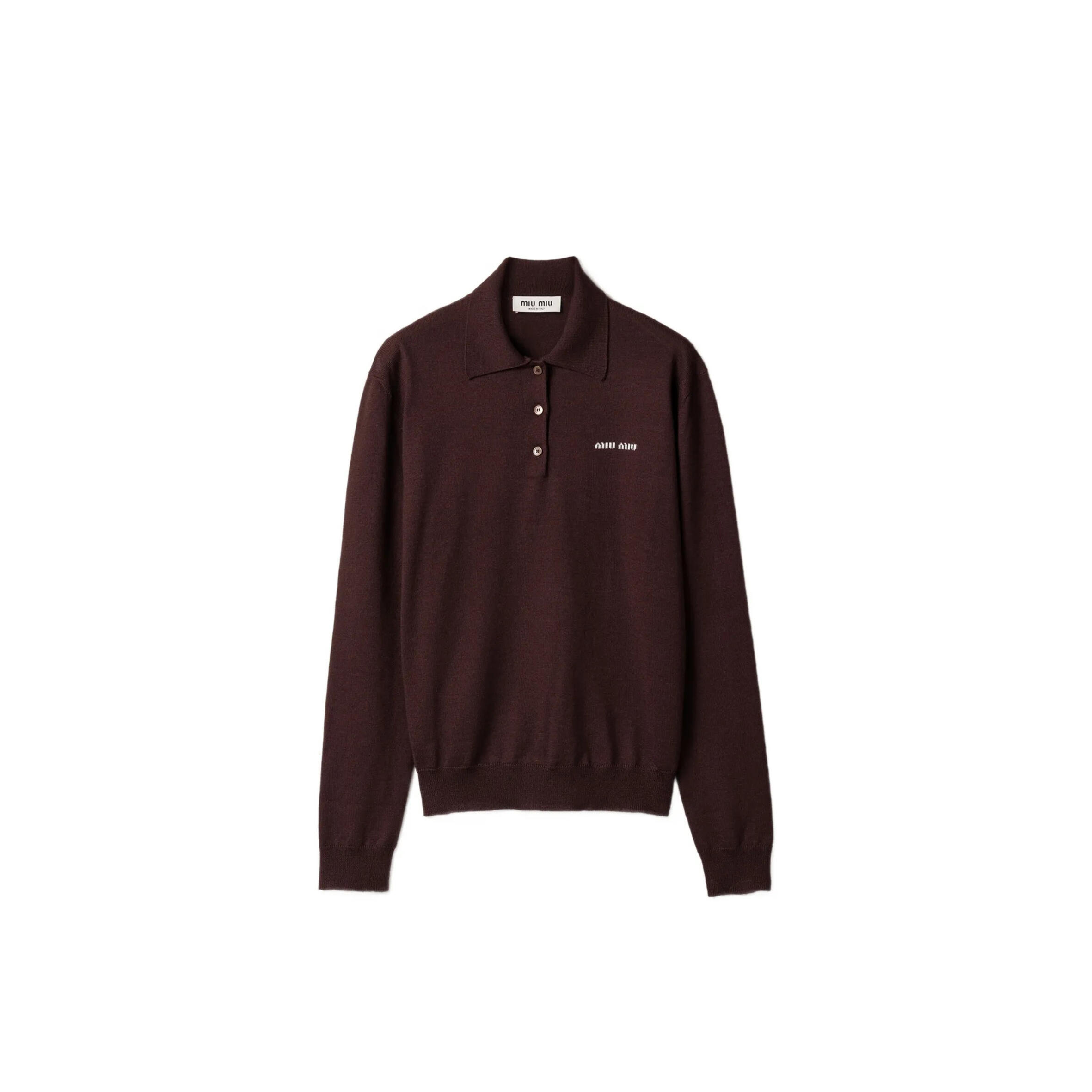 M1v M1v wool knit polo shirt mml934